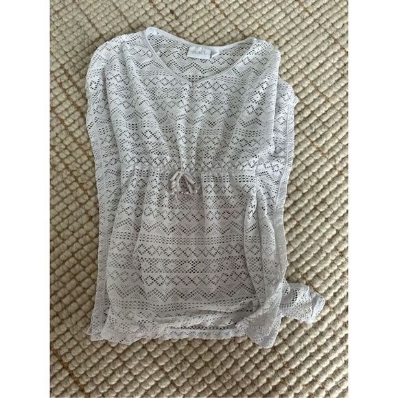 Children’s Place girls coverup -white crochet -sz 5/6 - Picture 1 of 4